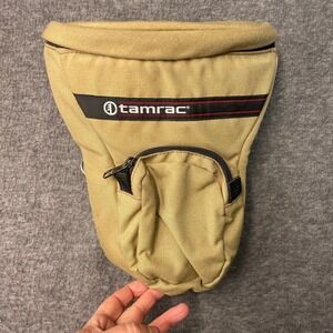 Vintage Tamrac 517 Camera Bag Khaki Made in USA Zippered Pocket
